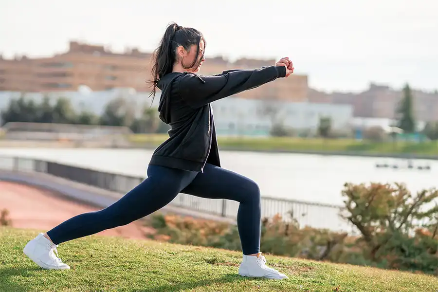 Woman exercising pain free knee